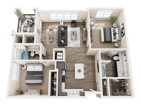 B2 Floor Plan at Pearl DTC, Denver